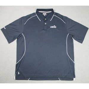 PING Performance Polo Shirt Mens 2XL Navy‎ Blue LANDesk Golf Polyester Logo